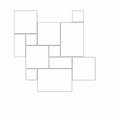 Systèmes de terrasse - Opus Romain Botticino Vieilli - French Pattern Mod. 15 cm - SENINI STONE  -NATURAL STONE MADE IN ITALY-