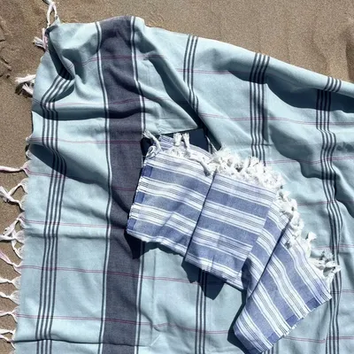 Pools - hammam towel - pareo parliament blue - OTTOMANIA