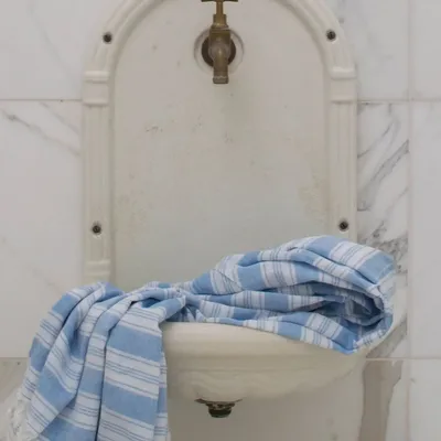 Pools - hammam towel - pareo mediterranean blue - OTTOMANIA