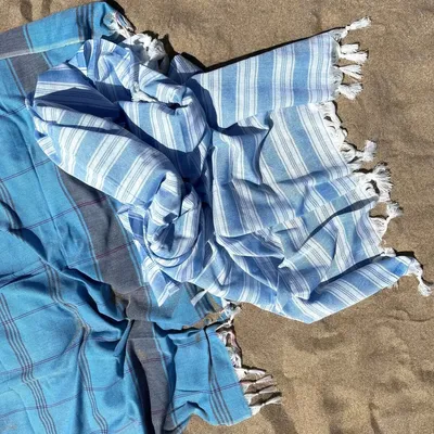 Pools - hammam towel - pareo mediterranean blue - OTTOMANIA