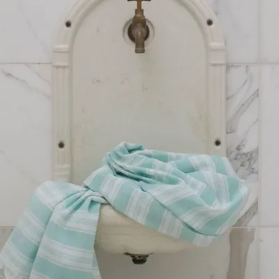 Piscines - fouta - pareo vert d’eau foncé - OTTOMANIA