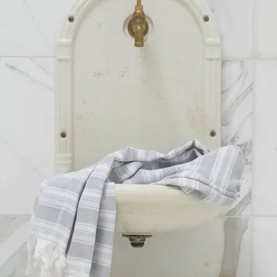 Piscines - fouta - pareo gris - OTTOMANIA