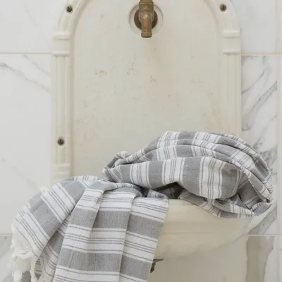 Pools - hammam towel - pareo dark grey - OTTOMANIA