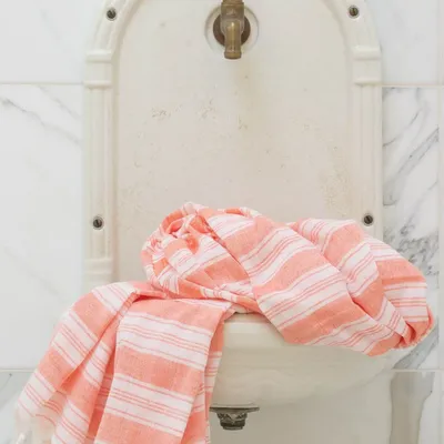 Piscines - fouta - pareo mandarin - OTTOMANIA