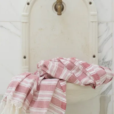 Pools - hammam towel - pareo burgundy - OTTOMANIA