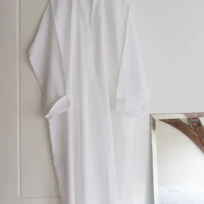 Homewear bien-être - peignoir de bain fouta taille L, blanc - OTTOMANIA