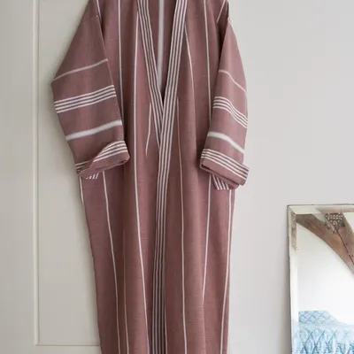 Loungewear - hammam bathrobe size L, chocolate brown - OTTOMANIA