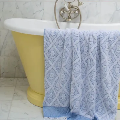 Chambres d'hôtels - serviette bleu méditerranéen - OTTOMANIA