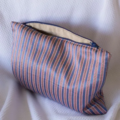 Serviettes de bain - trousse de toilette, rayé rouge violet - OTTOMANIA