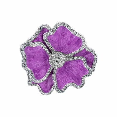 Assiettes au quotidien - Anneaux de serviette 3D en forme de fleur blancs, lot de 4 - TIME FOR TEA