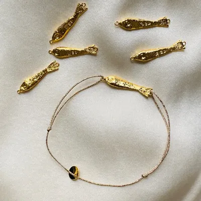 Jewelry - Gold plated fish bracelet - Ablette - SOPHIE DESCHAMPS BIJOUX