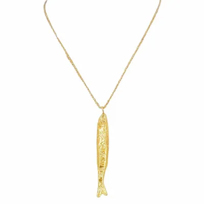 Jewelry - Gold plated fish necklace - Ablette Medium - SOPHIE DESCHAMPS BIJOUX