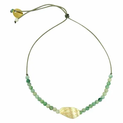 Jewelry - Shell and jasper bracelet - Dakota - SOPHIE DESCHAMPS BIJOUX