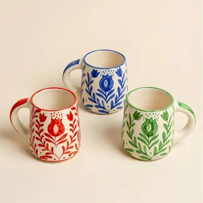 Mugs - Anaar Coffee Mugs - 3.5 X 3 Inches - CASA AMAROSA