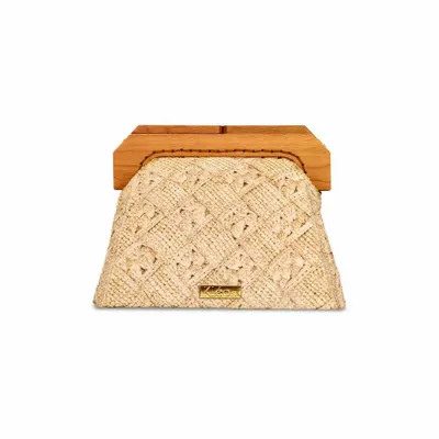 Sacs et cabas - Sac raphia crocheté-tressé croisé  KIKI (Naturel) - KLEO