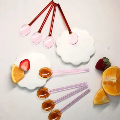 Ustensiles de cuisine - Ensemble de cuillères à mélanger en verre, 4,9 x 1 pouces (ensemble de - CASA AMAROSA