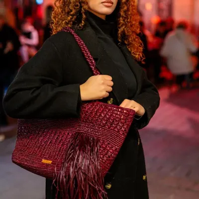 Sacs et cabas - Sac raphia à franges ELLA - KLEO