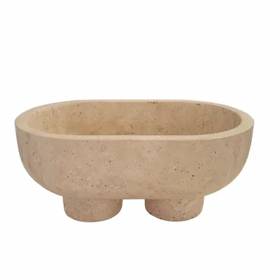 Trays - Bol en travertin beige - SAGIT