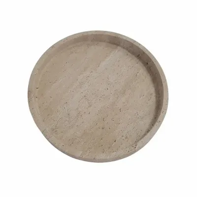 Trays - Plateau en travertin beige - SAGIT