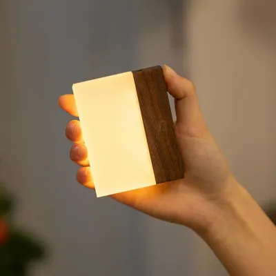 Desk lamps - CuraCheese Light Natural Walnut - GINGKO DESIGN