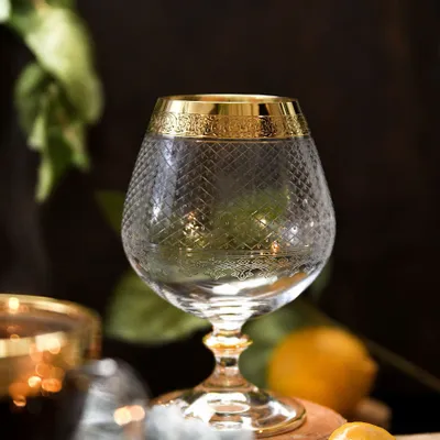 Verres à pied - Verres à cognac décorés 400ml Baron-BRG - COMBI POLAND GLASS DECORATOR