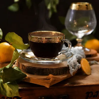 Verres à pied - tasses à cappuccino décorées avec de l'or Baron-BRJ - COMBI POLAND GLASS DECORATOR