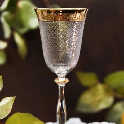 Verres à pied - verres à vin rouge décorés 250ml Baron-BRB - COMBI POLAND GLASS DECORATOR