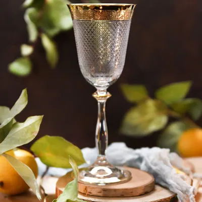 Verres à pied - verres à vin rouge décorés 250ml Baron-BRB - COMBI POLAND GLASS DECORATOR