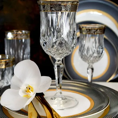 Verres à pied - Verres à vin en platine -Opera Platin OCB 230ml - COMBI POLAND GLASS DECORATOR