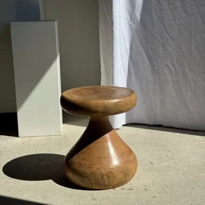 Tables basses - Pawn Natural - Tabouret, table d'appoint en forme de pion naturel - OFFICE OBJETS