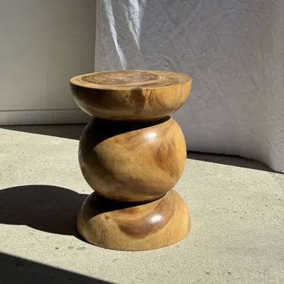 Coffee tables - Stool, side table, end table in solid suar spheres H50 D - OFFICE OBJETS