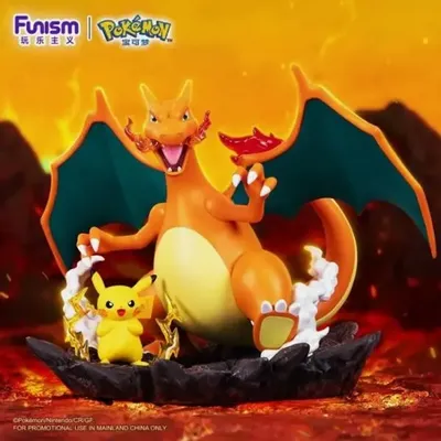 Produits sous licence  - POKEMON PRIME FIGURE PIKACHU & DRACAUFEU - TOYBOX DISTRIBUTION