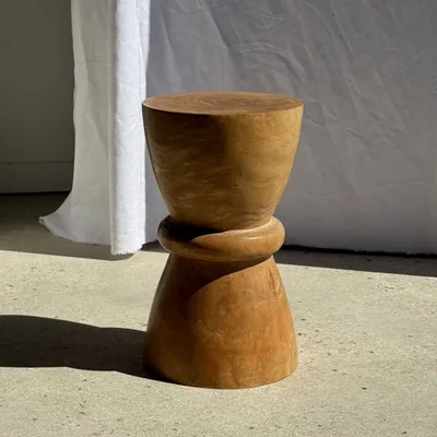 Tables basses - Tabouret, table d'appoint, bout de canapé en manguier massif bobine - OFFICE OBJETS