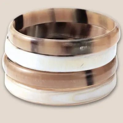 Bijoux - Bracelet Corne Blanc 10mm - VENTILLO - MALUNE