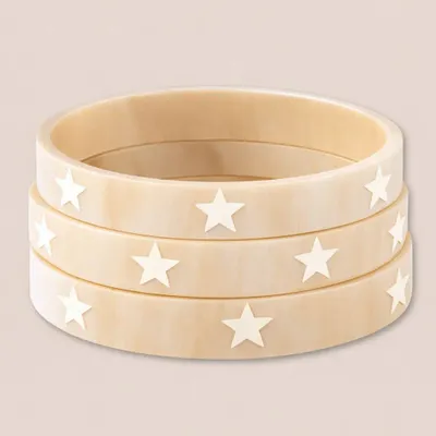 Bijoux - Bracelet Corne 10mm Etoile Ecru 36 - VENTILLO - MALUNE