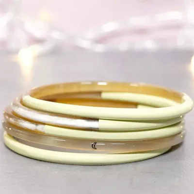 Jewelry - Jonc corne Jaune pastel - VENTILLO - MALUNE