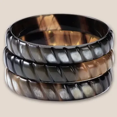 Jewelry - Bracelet Corne Noir Grave 12mm - VENTILLO - MALUNE