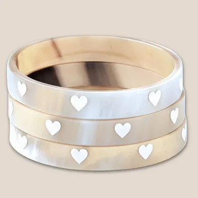Jewelry - Bracelet Corne 10mm Coeur Ecru 36 - VENTILLO - MALUNE