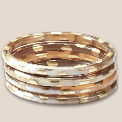 Bijoux - Bracelet Corne 6mm Léopard Or 01 - VENTILLO - MALUNE