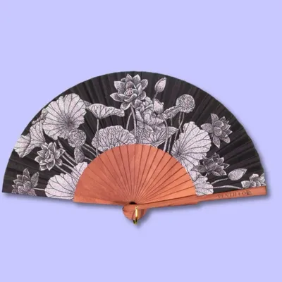 Bijoux - Eventail 13 Lotus Black - VENTILLO - MALUNE