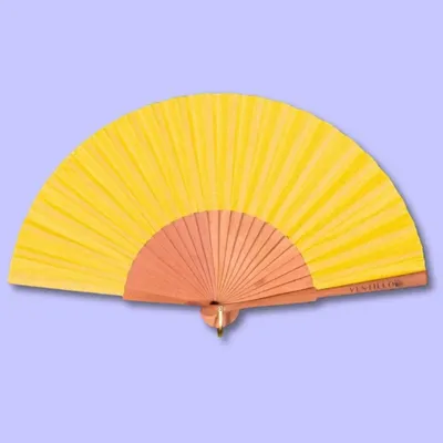 Bijoux - Eventail Uni 6 Jaune - VENTILLO - MALUNE