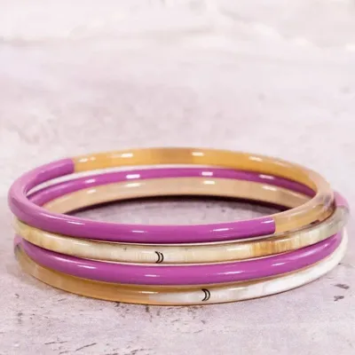 Bijoux - Jonc corne Lune Lilas - VENTILLO - MALUNE