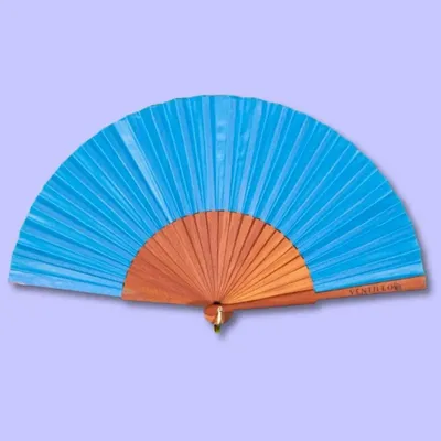 Bijoux - Eventail Uni 8 Turquoise - VENTILLO - MALUNE