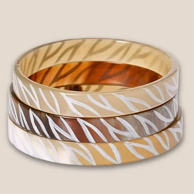 Jewelry - Bracelet Corne 10mm Zébre Ecru 36 - VENTILLO - MALUNE