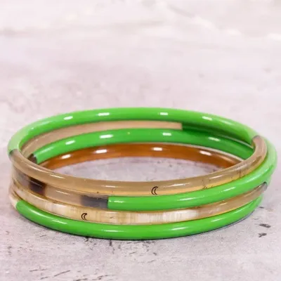 Bijoux - Jonc corne Lune Vert Vif - VENTILLO - MALUNE