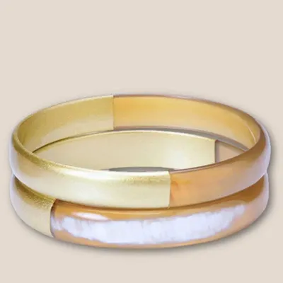 Bijoux - Bracelet 10mm En Corne 0r 01 - VENTILLO - MALUNE