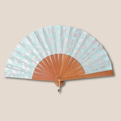 Bijoux - Eventail Mini 44 Leo Vert Argent - VENTILLO - MALUNE