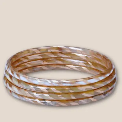 Bijoux - Jonc corne Zèbre Champagne - VENTILLO - MALUNE