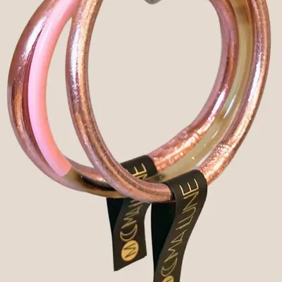 Bijoux - Jonc Bouddhiste 8mm Iconique Rose Pastel - VENTILLO - MALUNE