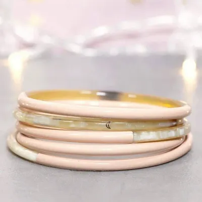 Jewelry - Jonc corne Corail pastel n°23 - VENTILLO - MALUNE